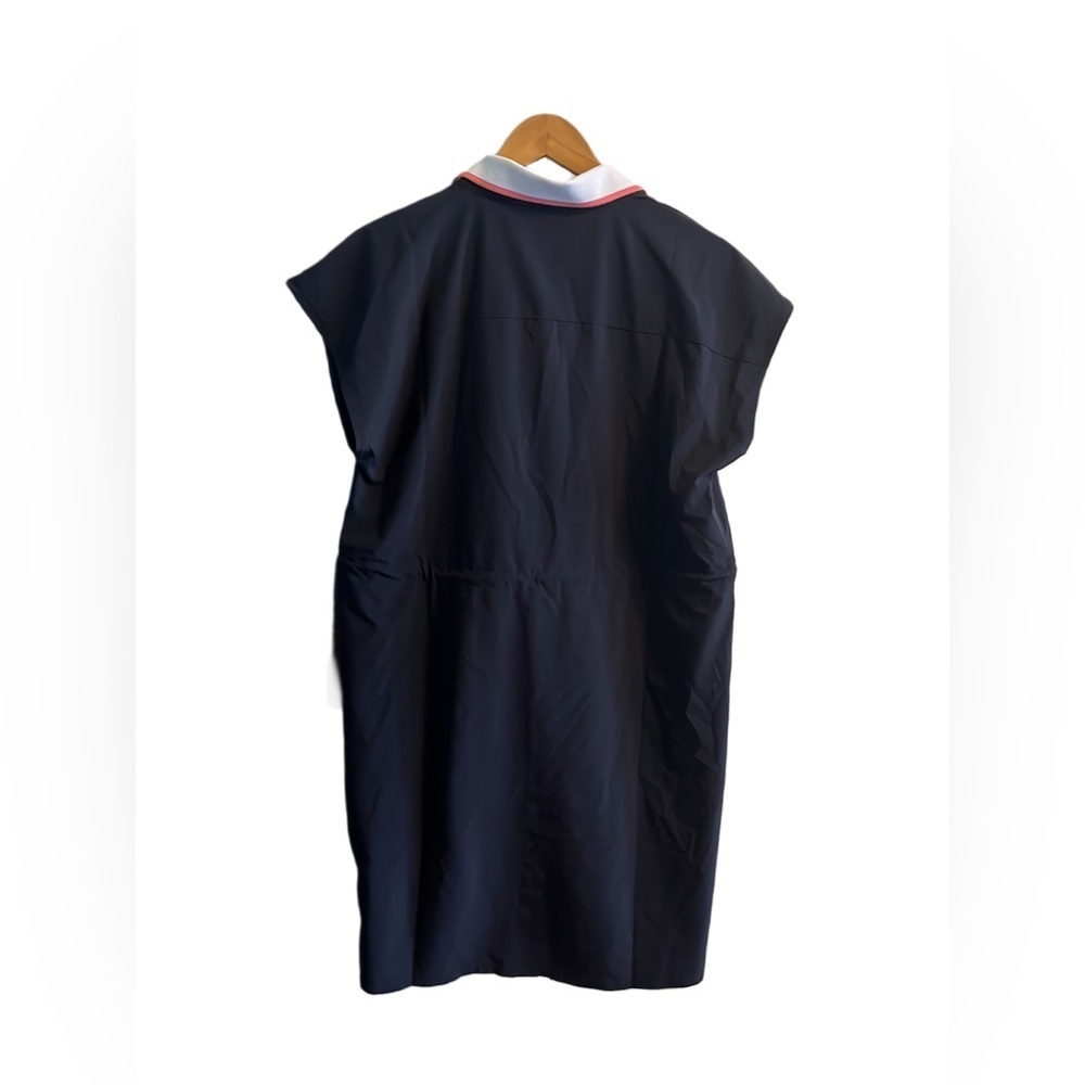 Women’s Talbots Navy Blue Dress with White and Pink Accents NWT Size SP - Picture 2 of 3